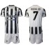 Camisola Juventus Cristiano Ronaldo 7 Criança Equipamento Primeiro 2021-2022 Manga Curta